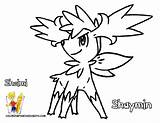 Pokemon Coloring Pages Shaymin Sky Disney Getdrawings Step Coloringhome sketch template