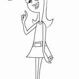 Ferb Phineas Isabella Shapiro Candace sketch template