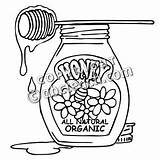 Honey Coloring Clipart Drawing Pot Pages Printable Colouring Drawings Designlooter 77kb 300px Getdrawings Paintingvalley Kids Getcolorings Clipground sketch template