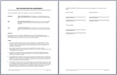 Microsoft Word Contract Template