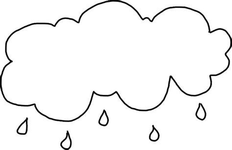 cloud  rain template printable rain cloud outline