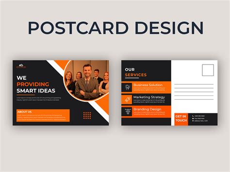 corporate postcard template design uplabs