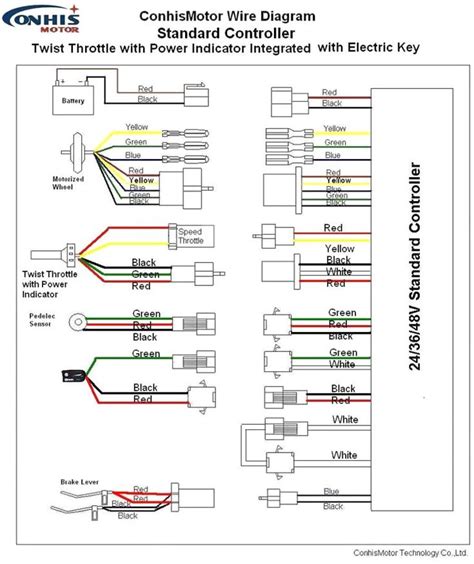 bike motor wiring diagram  controller eletrica