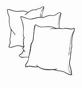 Pillow Coloring Pages Pillows Sketch Sheet Print Template sketch template