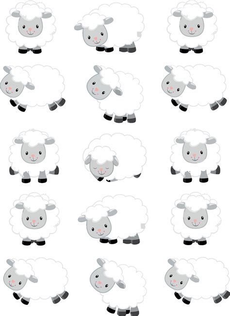 printable sheep craft template