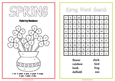 spring activity book  printable super busy mum northern
