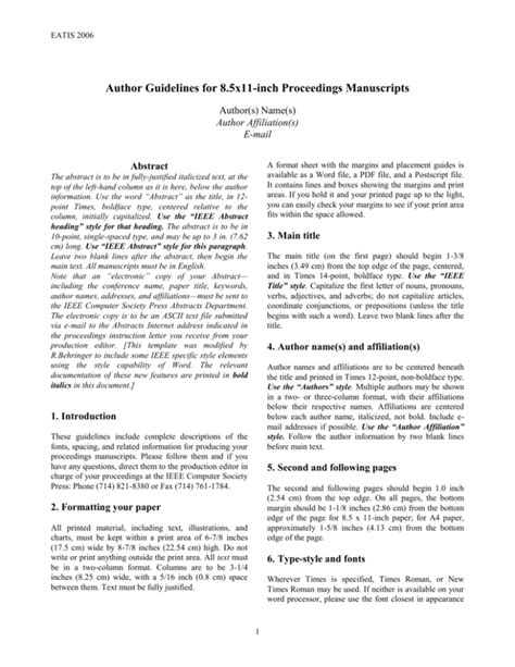 author guidelines  ieee style format