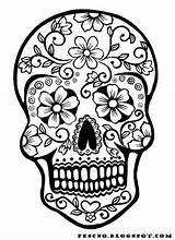 Skull Coloring Pages Bones Skulls Crossbones Printable Color Getcolorings Print sketch template