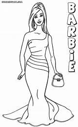 Barbie Dress Coloring Pages Colorings sketch template