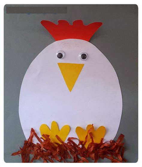 hen craft idea  kids crafts  worksheets  preschooltoddler