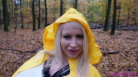 Beshine In The Forest With A Yellow Raincoat The Boobs Blog
