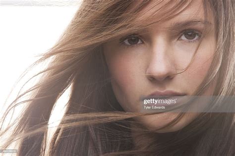 woman  hair blowing   face high res stock photo getty images