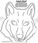 Wolf Adult Masks sketch template