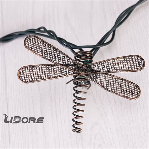 Lidore Set Of 10 Metal Dragonfly Patio String Light Ideal