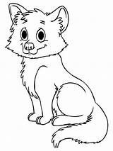 Coloring Pages Fox Baby Kids Printable Animals Cute sketch template