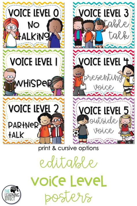 printable voice level chart printable word searches