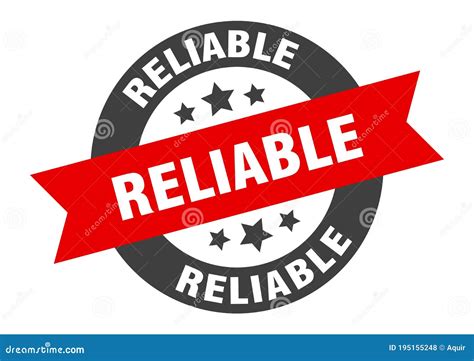 reliable sign  ribbon sticker isolated tag stock vector illustration  grey vintage