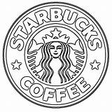 Starbucks Logo Drawing Sketch Coffee Clipartkid sketch template