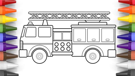 fire truck drawing  kids  paintingvalleycom explore collection