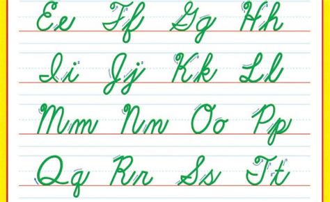 cursive alphabet friendly chart cursive alphabet cursive alphabet chart