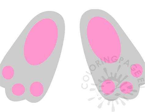 printable bunny feet easter bunny footprint stencils clipart