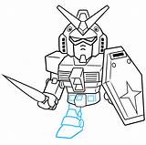 Gundam Drawing sketch template