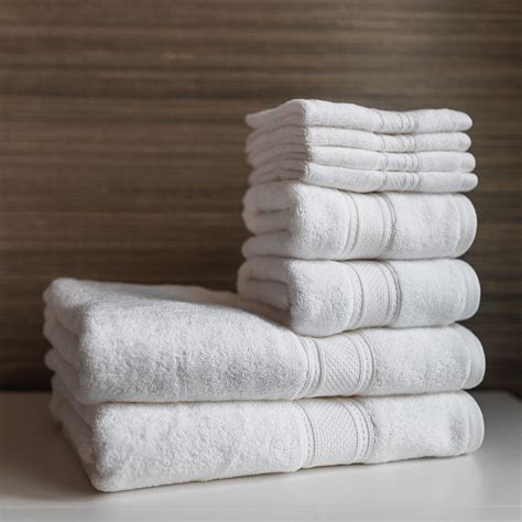 piece towel set white  lou touch  modern