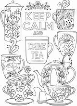 Coloring Tea Drink Calm Stamping Pages Keep Craftgossip Adult Dover Publications Doverpublications Adults Book Sheets Printable Colouring Titles Browse Complete sketch template
