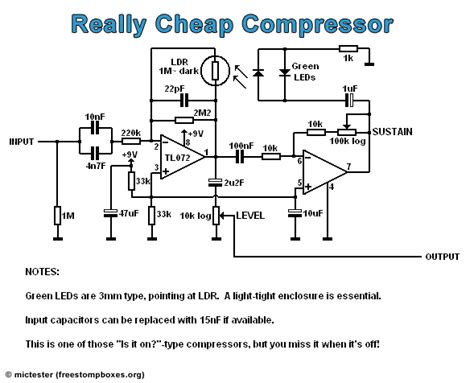 diy guitar compressor schematic