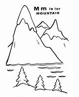 Coloring Mountain Pages Mountains Kids Worksheet Sheet Clipart Abc Color Alphabet Activity Sheets Colour Print Letter Honkingdonkey Popular Primary Coloringhome sketch template