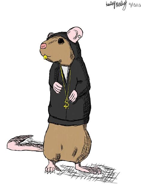 hood rat by monster art94 funny rats funny cartoons cartoon drawings