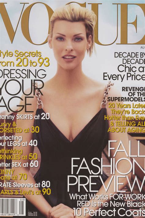 Linda Evangelista Vogue August 2006 Most Famous