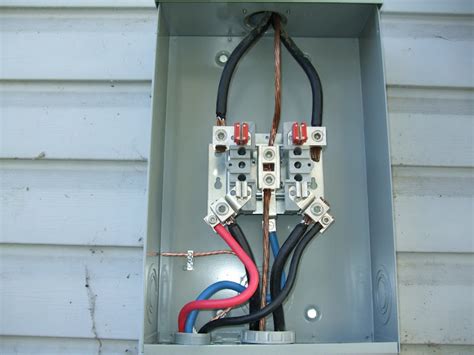 amp service wiring diagram meter  box