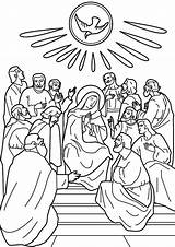 Pentecost Pinksteren Kleurplaat Christelijke sketch template