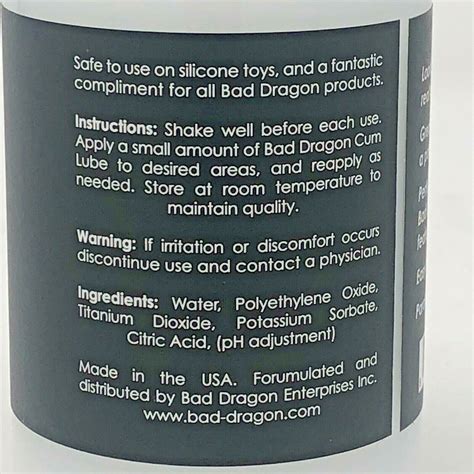 bad dragon cum lube lubricant water based personal discreet packaging