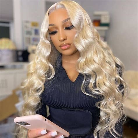 frontal wig brazilian straight lace front human hair wigs  black