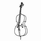 Violin Coloring Pages Acoustic Toddler Lovely sketch template