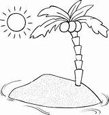 Island Coloring Pages Tropical Colouring Getcolorings Printable Color Getdrawings sketch template