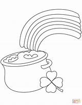 Gold Pot Rainbow Coloring Printable Pages Supercoloring Template Patrick sketch template