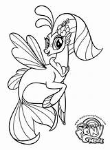 Pony Coloring Little Pages Movie Princess Skystar Mlp Tempest Hippogriff Shadow Printable Color Kleurplaten Seapony Character Colouring Print Film Mermaid sketch template