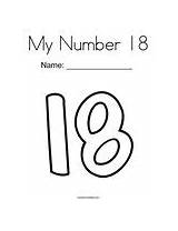 18 Number Coloring Pages Numbers Worksheets Preschool Template Color Twisty Noodle Tracing Twistynoodle Print Printable Activities Cursive Change Trace Eighteen sketch template