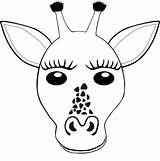 Giraffe Head Clipart Animal Coloring Mask Pages Drawing Face Masks Colouring Faces Book Cute Printable Giraffes Clip Cartoon Heads Kid sketch template