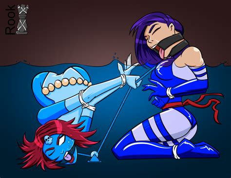 psylocke and mystique water predicament by rook 07 hentai foundry