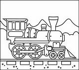 Locomotive Printables sketch template