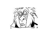 Baboon Coloring sketch template