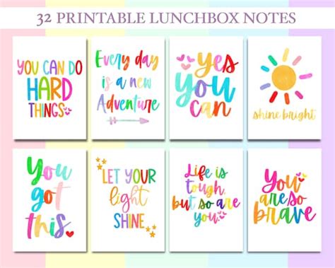 printable lunchbox notes positive notes inspiring notes etsy australia