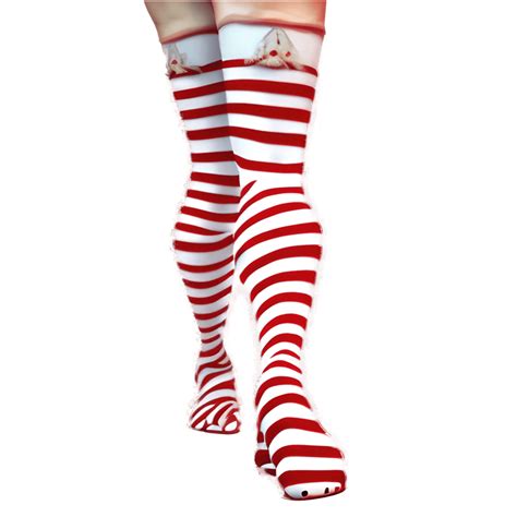 Red And White Striped Witch Stockings · Creative Fabrica