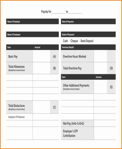 7 Download Payslip Template Simple Salary Slip