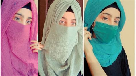 Crimps Hijab Tutorial 3 Ways To Wear Hijab With Niqab Easy Hijab