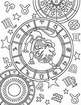 Leo Coloring Zodiac Sign Printable Pages Signs Description Categories sketch template